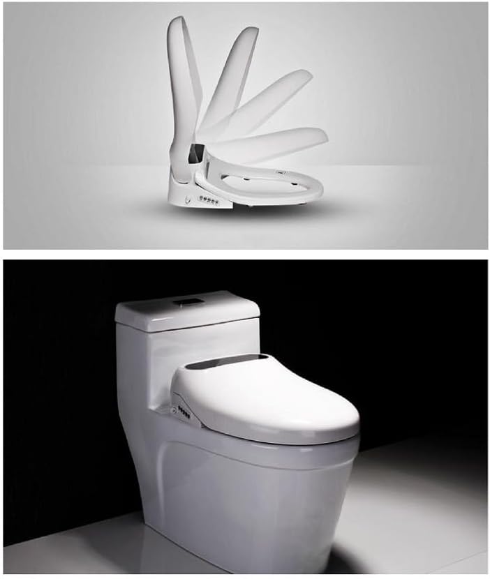Cascada Premium Elongated White Smart Bidet Toilet Seat | Heated Seat, Warm Air Dryer, and Customizable Wash Settings