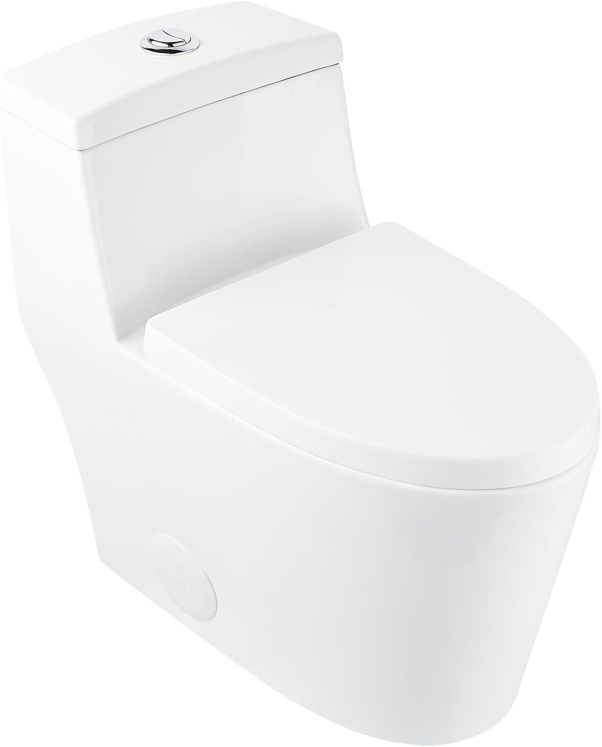One Piece Toilet DeerValley 10' Rough-In Toilet for Bathroom 1.1/1.6 GPF Dual Flush Standard Bathroom Toilet with Soft-Closing and Quick-Release Seat DV-1F52816R