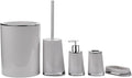 Toothbrush Shelf Bathroom Set Items Soap Box Trash Can Household(Black)