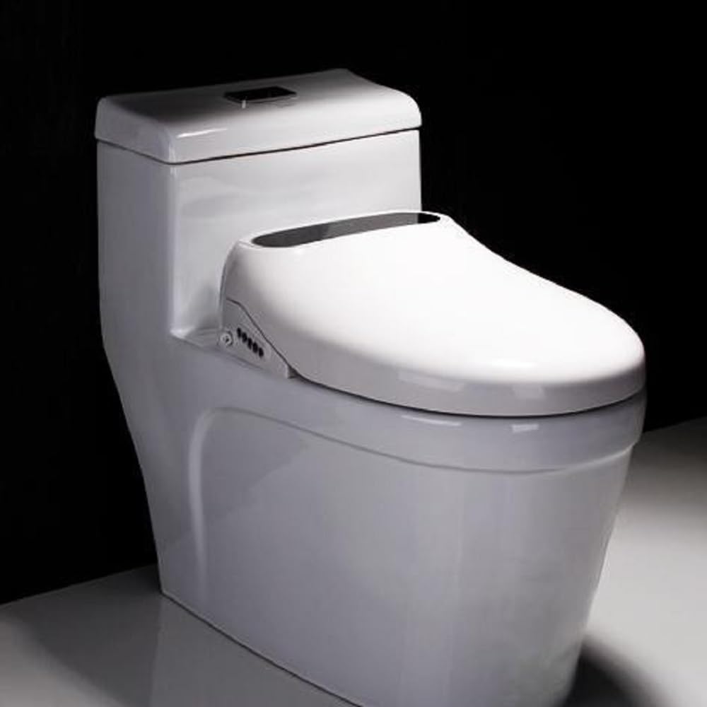 Cascada Premium Elongated White Smart Bidet Toilet Seat | Heated Seat, Warm Air Dryer, and Customizable Wash Settings