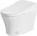 Smart Toilet Bidet with Auto Open Close One Elongated Toilet with Tank Built in,with Warm Water Sprayer and Dryer, Instant Warm Water,Heated Seat,CSA,Power Outage Flushing Mode