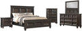 New Classic Furniture Sevilla 5-Piece Wood King Bedroom Set in Walnut