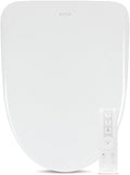ALPHA BIDET iX Pure Bidet Toilet Seat in Round White | Ultra Low Profile | Endless Warm Water | Arced Stainless Steel Nozzle | Blue LED Nightlight | Dryer…