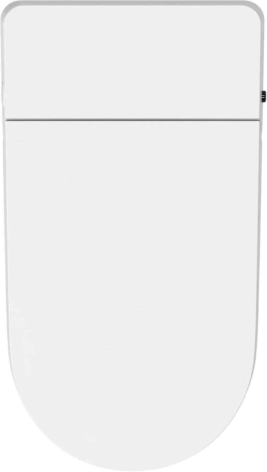 Elongated Smart Bidet Toilet Seat with Dual Flushing - One Piece Heated Toilet Seat Air Dryer - Tankless & Touchless Toilet Bidet with 6 Levels of Seat and Wind Temperature