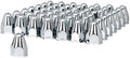 Generic 60 Pack of Chrome 1 1/2' Push On Slotted Bullet Nut Cover