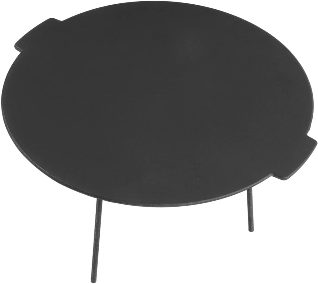 Kikumi BBQ Grill Round Heat Resistant Cast Iron Smokeless Grill for Indoor Outdoor Camping and BBQ Parties