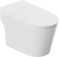 Elongated Smart Bidet Toilet Seat with Dual Flushing - One Piece Heated Toilet Seat Air Dryer - Tankless & Touchless Toilet Bidet with 6 Levels of Seat and Wind Temperature