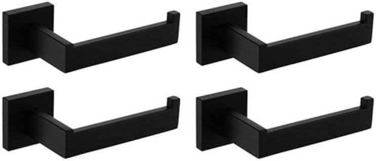 Black Bathroom Accessories Stainless Steel Set Wall Rack Towel Rack Towel Rack Tissue Holder Clothes Hook Toilet Brush Pendant,4 PCS Paper Holder A