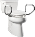 Bemis Assurance 3' Raised Toilet Seat with Handles, Therapist Preferred for Safety, Secure Hinges, Clean Shield Guard, Elongated, White