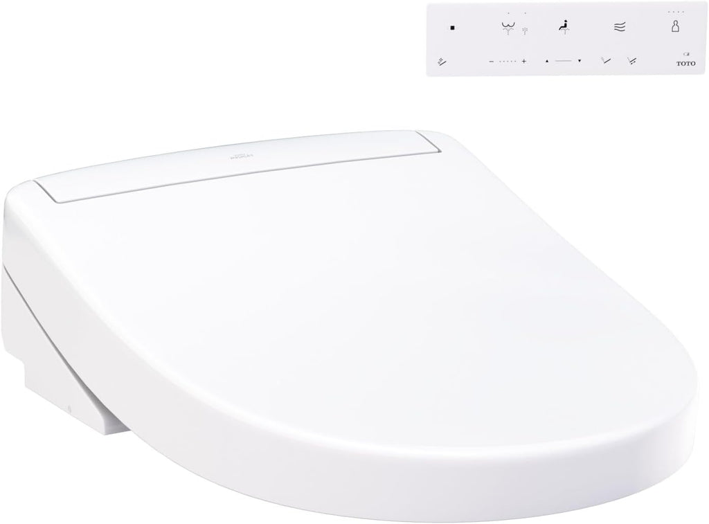 TOTO® WASHLET® S5 Electronic Bidet Toilet Seat with Instantaneous Water Heating, PREMIST and EWATER+ Wand Cleaning, Round, Cotton White - SW3445#01