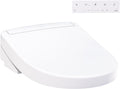 TOTO® WASHLET® S5 Electronic Bidet Toilet Seat with Instantaneous Water Heating, PREMIST and EWATER+ Wand Cleaning, Round, Cotton White - SW3445#01