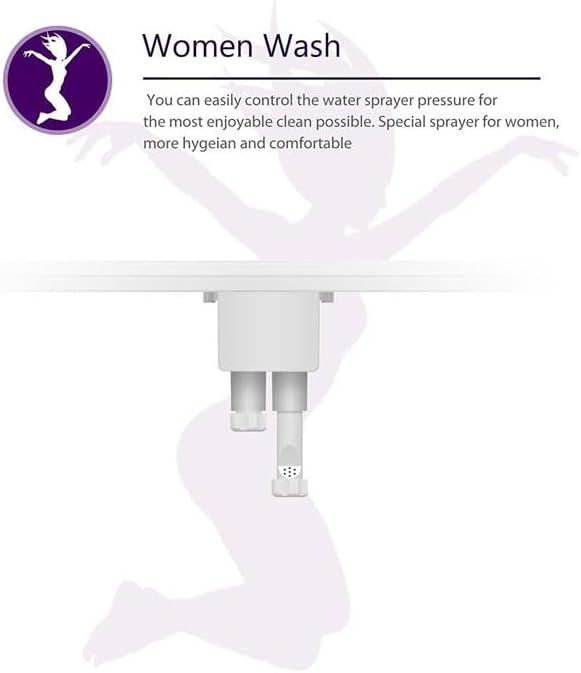 Smart Non-electric Bidet Easy-to-install Bidet with Hot Cold Water Sprays Butt Washers Spray Toilet Seat