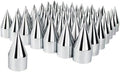 Generic 60 Pack of Chrome 1 1/2' Push On Spike Nut Covers