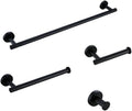 Modern Matte Black Bathroom Hardware Set with Towel Bar Bath Robe Hook Brass Knur Shelf Paper Tissue Holder Stylish Bathroom Accessories Kit for Towels and More