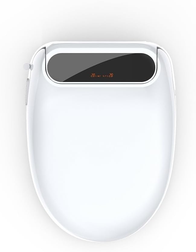 Cascada Premium Elongated White Smart Bidet Toilet Seat | Heated Seat, Warm Air Dryer, and Customizable Wash Settings