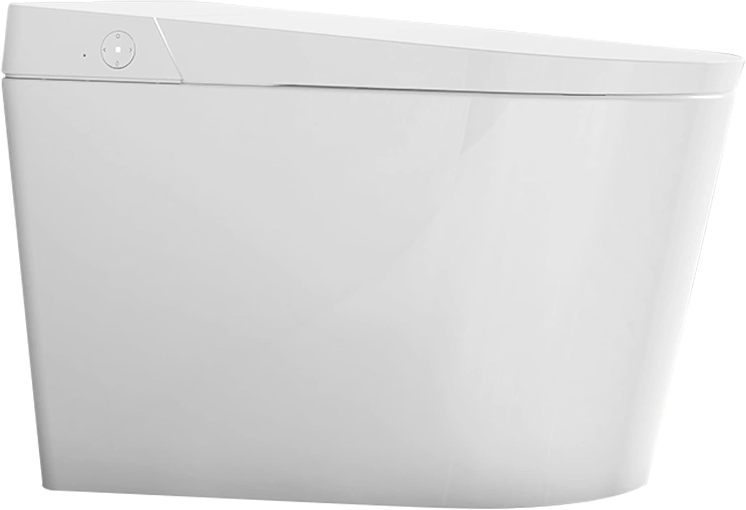 Elongated Smart Bidet Toilet Seat with Dual Flushing - One Piece Heated Toilet Seat Air Dryer - Tankless & Touchless Toilet Bidet with 6 Levels of Seat and Wind Temperature
