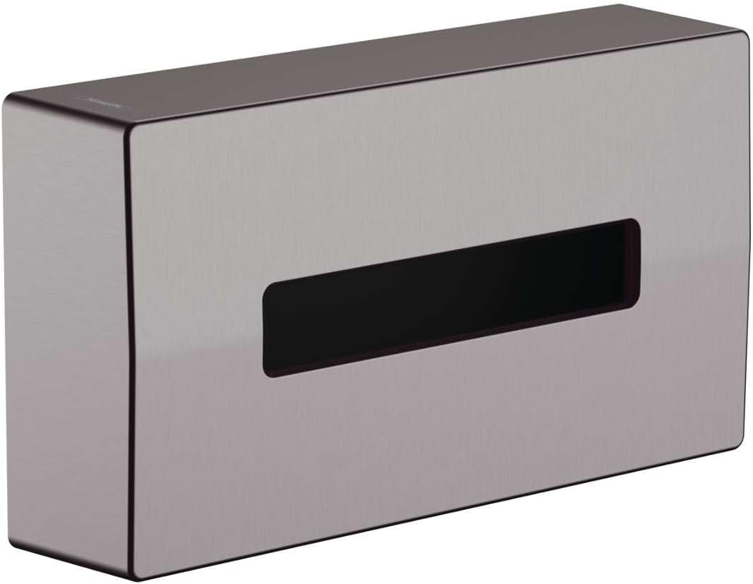 hansgrohe AddStoris Tissue box, brushed black chrome, 41774340