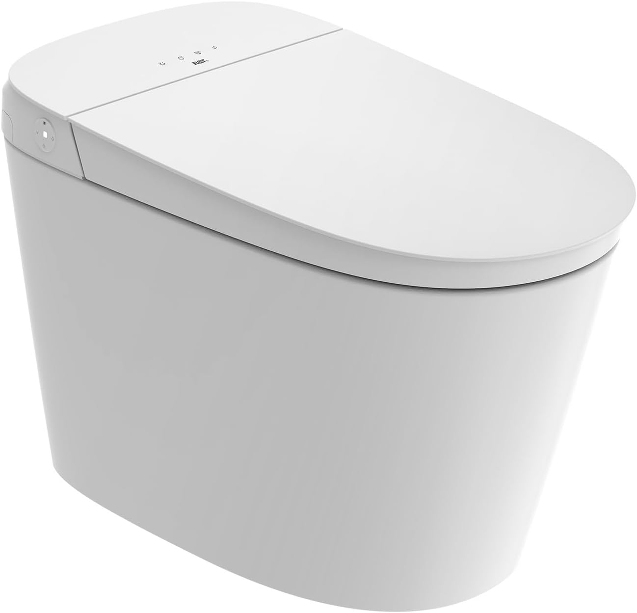 R&T U69-T One-Piece Smart Toilet with Pump-Assisted Flush & Built-in Tank, Chair Height Comfort - Auto Flush, Heated Seat, Warm Air Dryer, Auto Open Lid, Night Light, Deodorizer, Remote Control