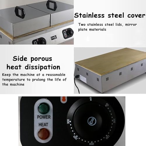 Japanese Souffle Pancake Maker, Non-Stick Electric Griddle with 60-240℃ Temp Control, Stainless Steel Doublehead for Perfect Pancakes & Snacks,Singlehead
