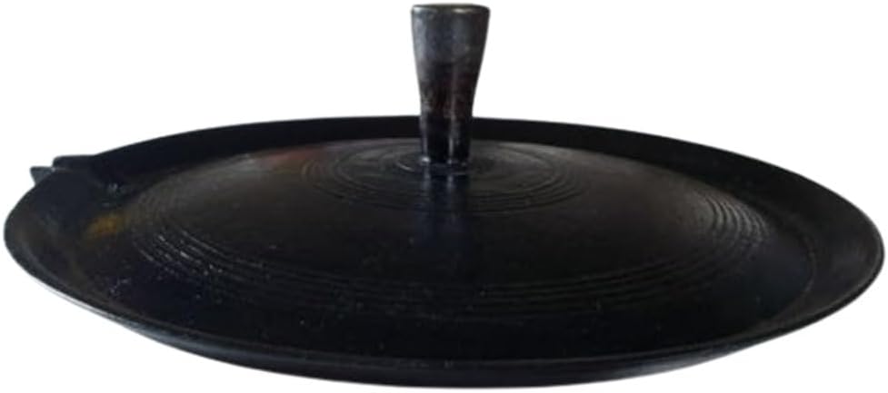 Handmade Korean cast iron cauldron lid sotttukkeong BBQ griddle Camping Outdoor Indoor 13.8in / 35cm
