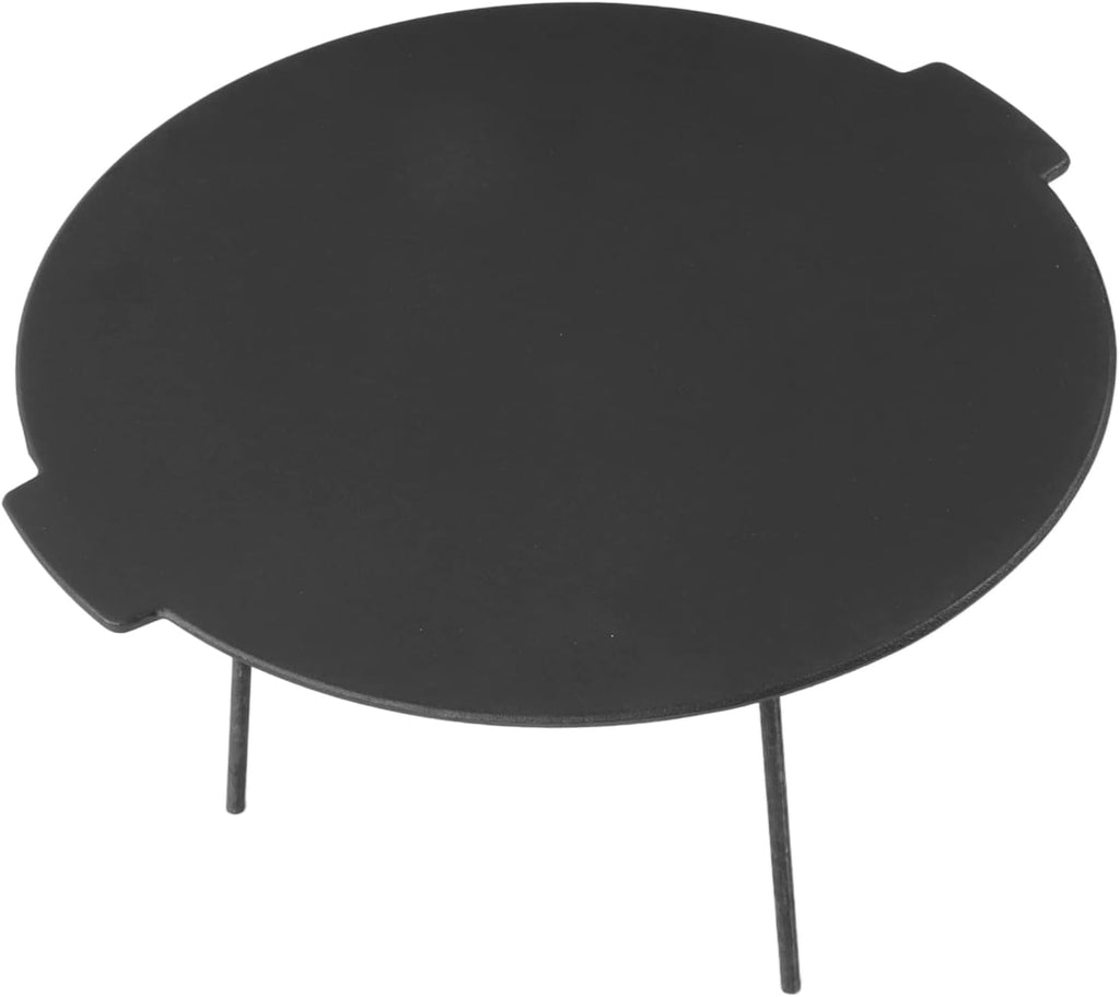 BBQ Grill Pan Cast Iron Round BBQ Griddle Smokeless Heat Non Stick Indoor Outdoor Camping Barbecue Parties Durable Easy to Clean 47.5 x 44CM