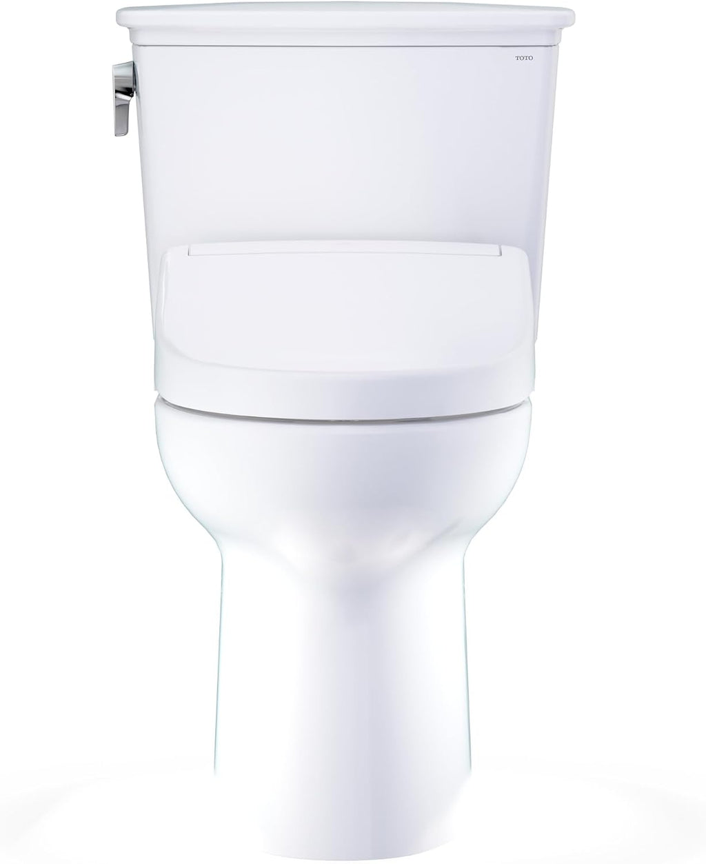 TOTO® Drake® Transitional WASHLET®+ Two-Piece Elongated 1.28 GPF Universal Height TORNADO FLUSH® Toilet with S5 Bidet Seat, Cotton White - MW7863446CEFG.10#01