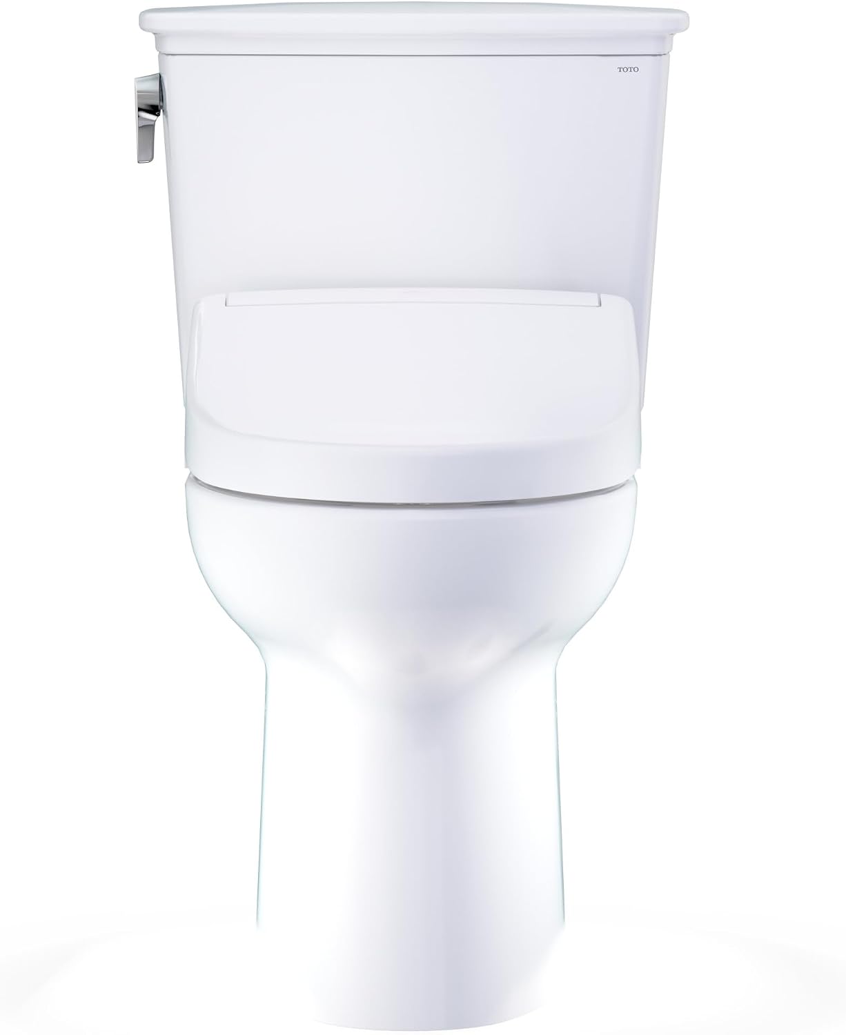 TOTO® Drake® Transitional WASHLET®+ Two-Piece Elongated 1.28 GPF Universal Height TORNADO FLUSH® Toilet with S5 Bidet Seat, Cotton White - MW7863446CEFG.10#01