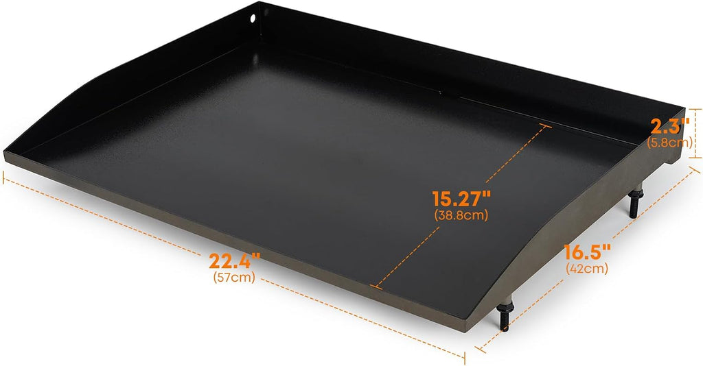 Stanbroil 22 Inch Flat Top Griddle Replacement Top for Blackstone 22' Tabletop Griddle Station, Ceramic Coated Steel Griddle Top Replacement, Black