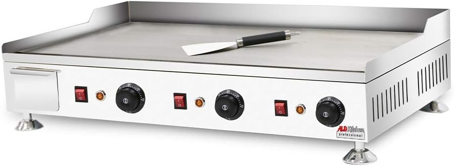 ALDKitchen Flat Top Griddle | Teppanyaki Grill with Dual Thermostat | No plug | 110V (30.15' x 17.59')