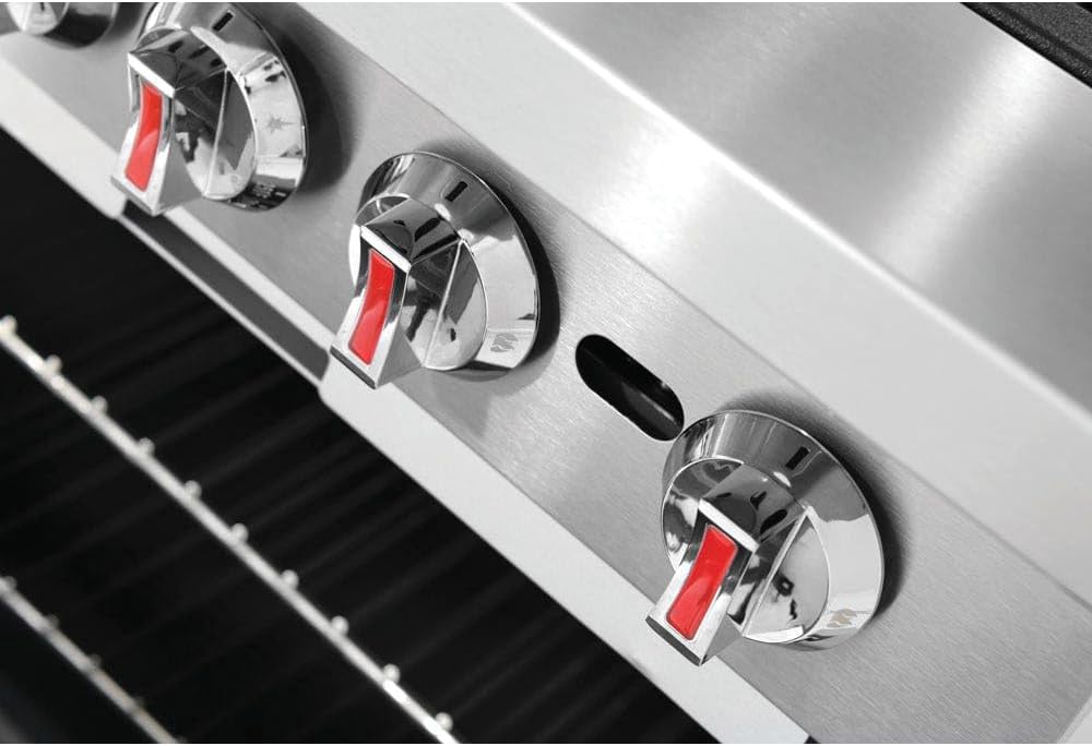 Kratos 24' Wide Commercial Gas Range with Four Burners and Standard Oven, Stainless Steel Mobile Range for Restaurants, 150,000 Total BTU, Liquid Propane