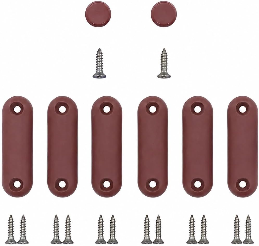 Renovators Supply Manufacturing Brown Silicone Toilet Seat Bumpers Set of 8 Replacement Cushions for Toilet Seats Non Slip and Durable Pack Of 20