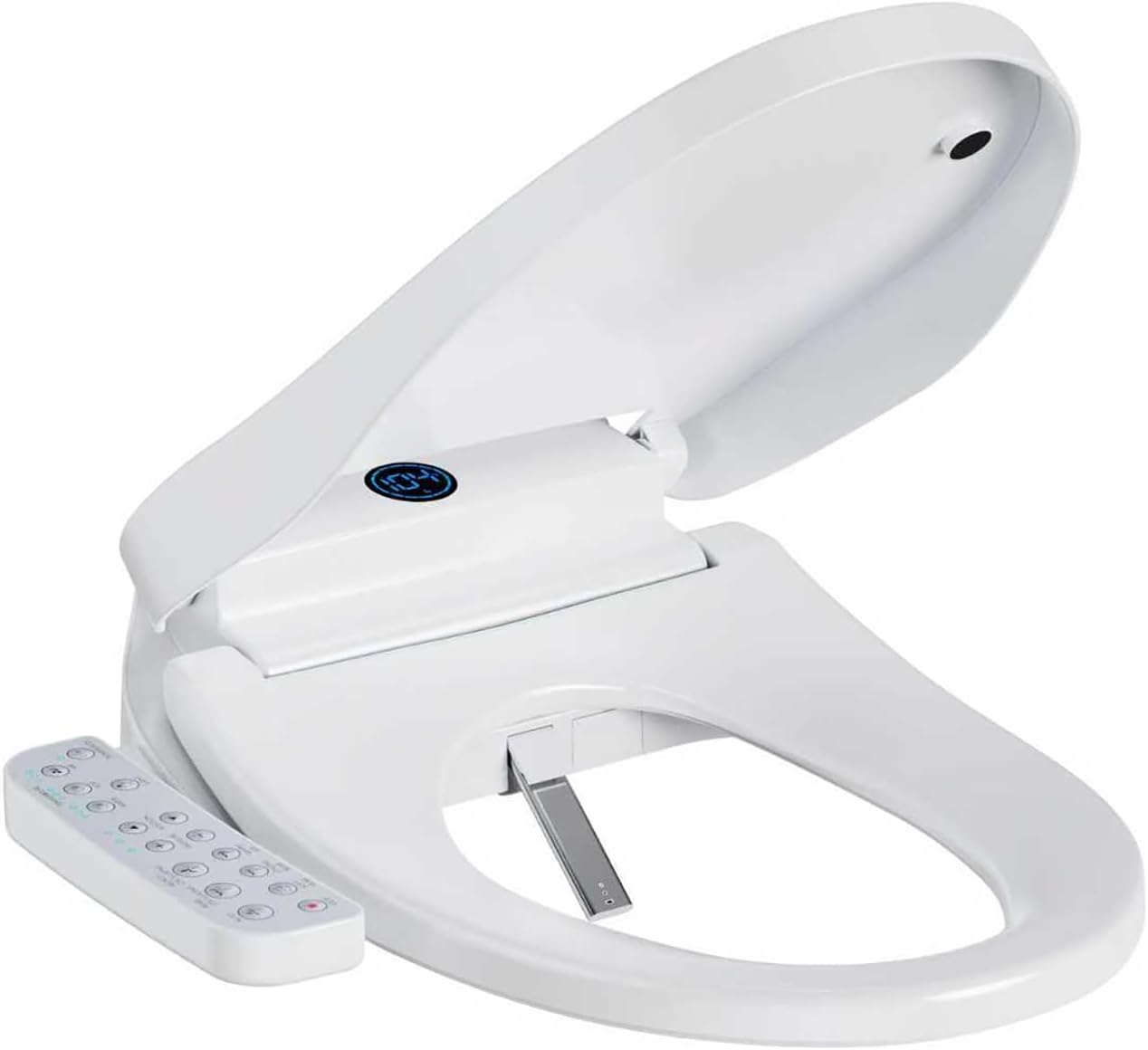 GAICOM Electric Bidet Toilet Seat Elongated, Heated Seat & Warm Air Dryer,Instant Warm Water, Self-Cleaning Nozzle, Night Light, Soft Close, Side Control Panel