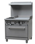 Adcraft BDGR-3624G/NG Black Diamond 36' Range with Griddle, 130,000 BTU, Natural Gas