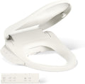 Kohler PureWash E725 Heated Bidet Toilet Seat Elongated, Biscuit with Remote, Warm Water, Dryer, Quiet-Close Lid, Self-Cleaning Wand, Adjustable Water Pressure, Nightlight