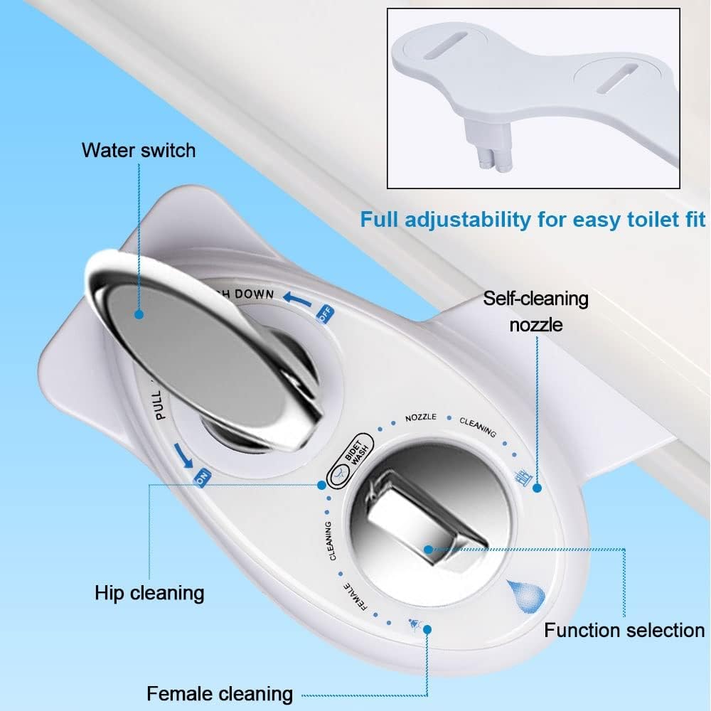 Non-Electric Bidet Toilet Seat anal Single Left Handle