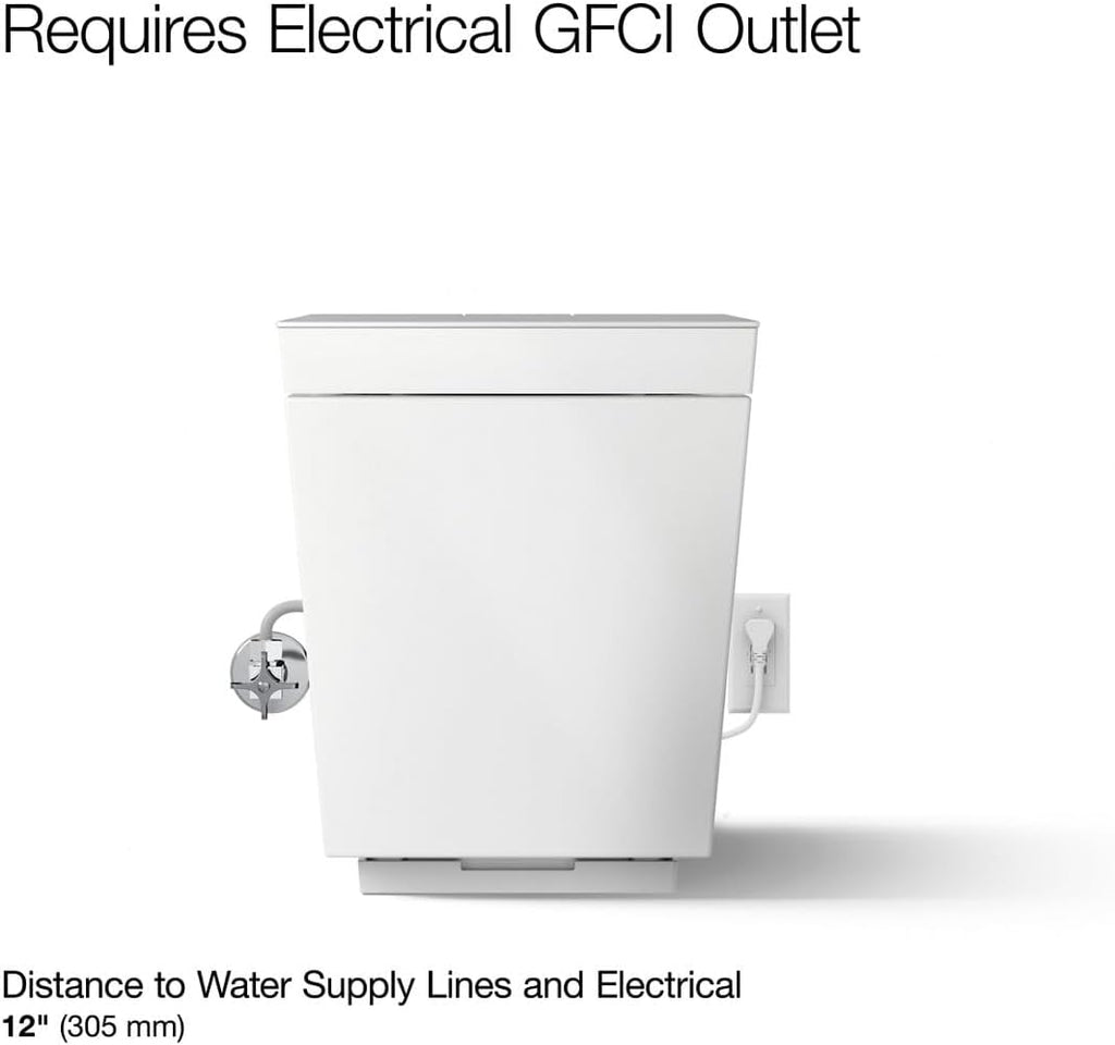KOHLER K-30754-PA-0 NUMI® 2.0 Comfort Height® Smart Toilet With Bidet Built In, Bidet Toilet Seat, Dual Flush, Quiet Close, Hands-Free Opening, White