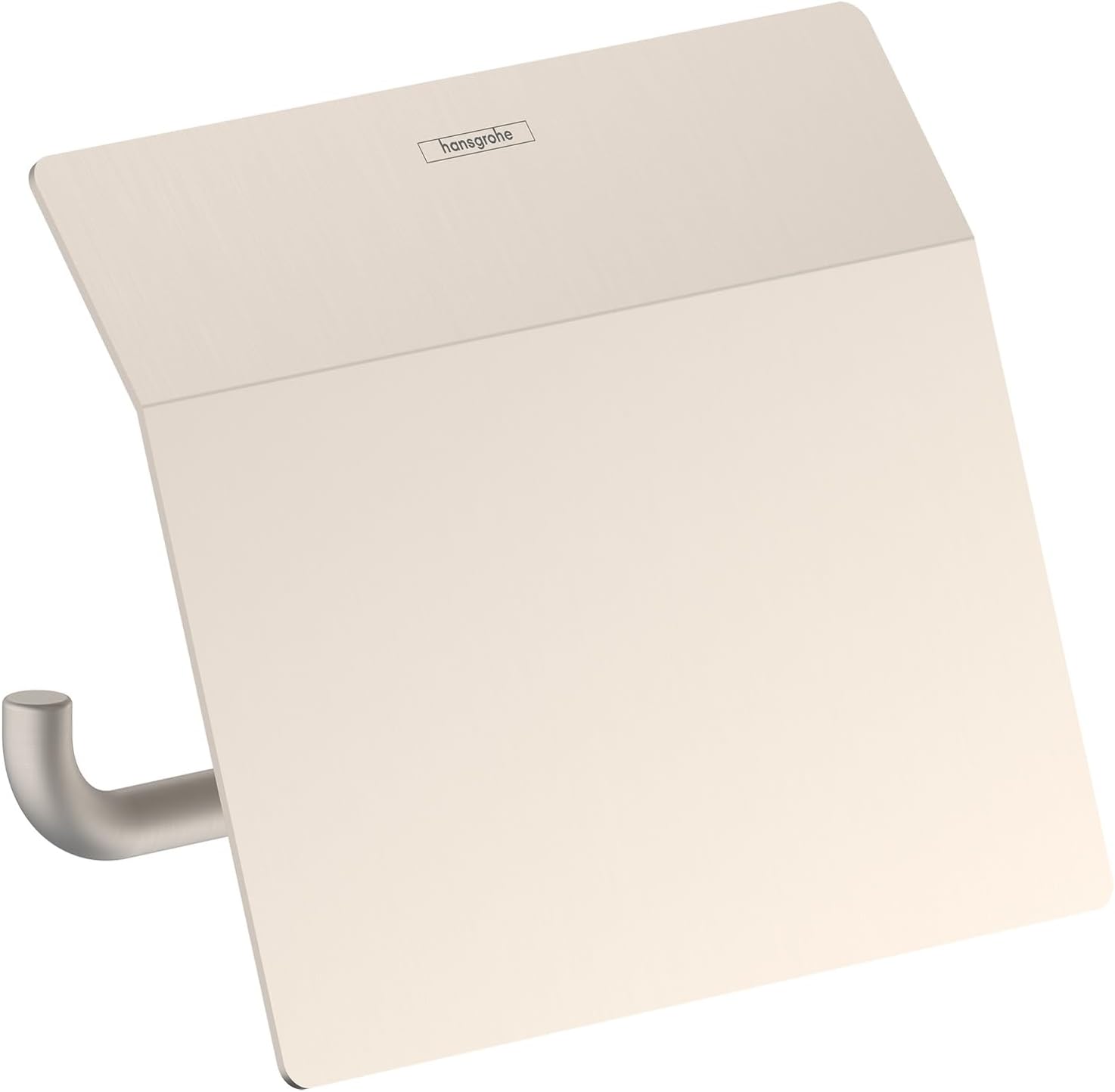 Hansgrohe AddStoris Modern Toilet Paper Holder with Cover in Brushed Nickel, 41753820