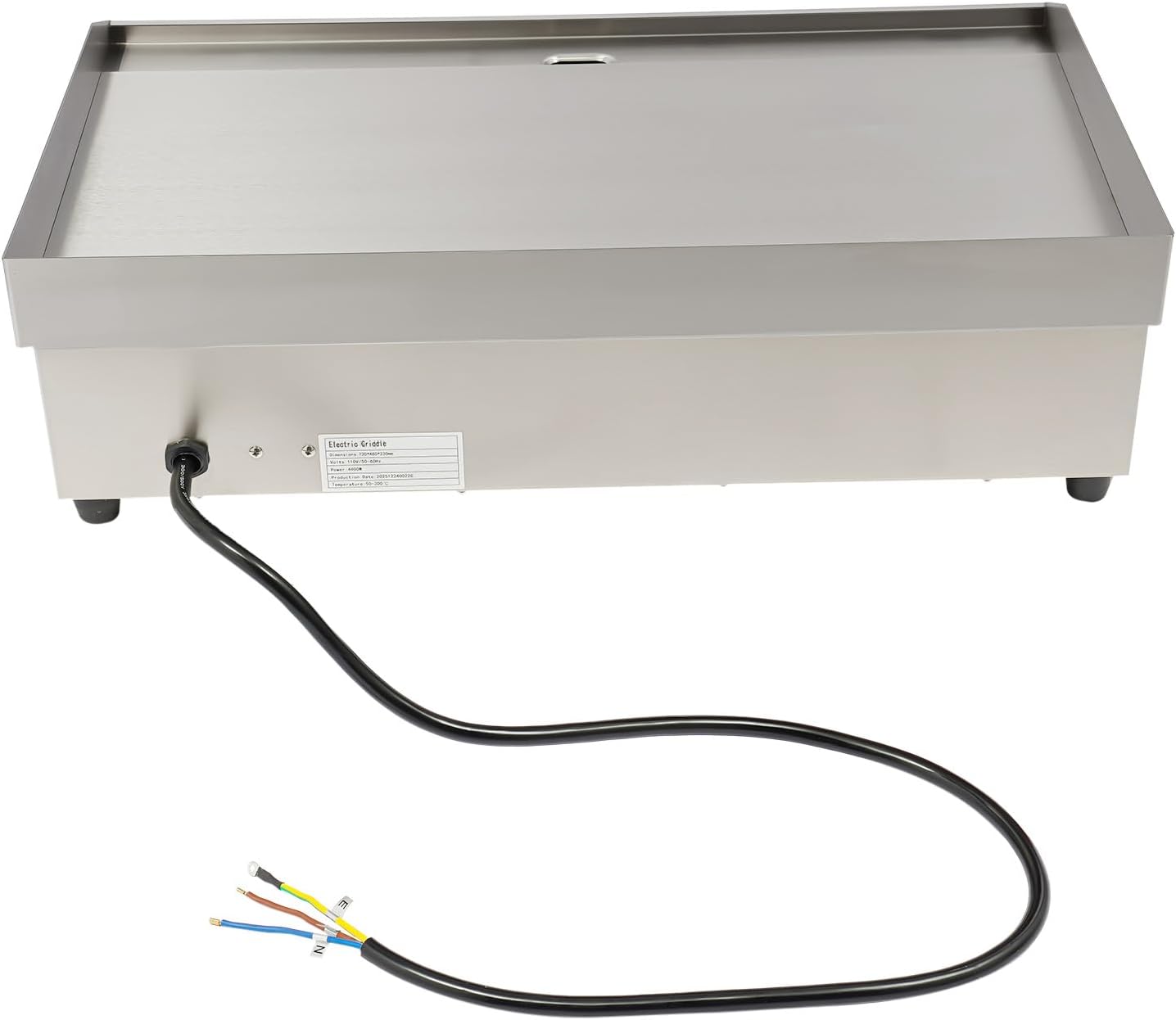 Electric Flat Top Grill Indoor & Outdoor 3000W Commercial Countertop Griddle 28.7'x15.7' Stainless Steel Flat Top Teppanyaki Grill with Dual Independent Thermostatic Control(NO PLUG)