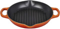 Le Creuset Enameled Cast Iron Signature Deep Round Grill, 9.75', Flame