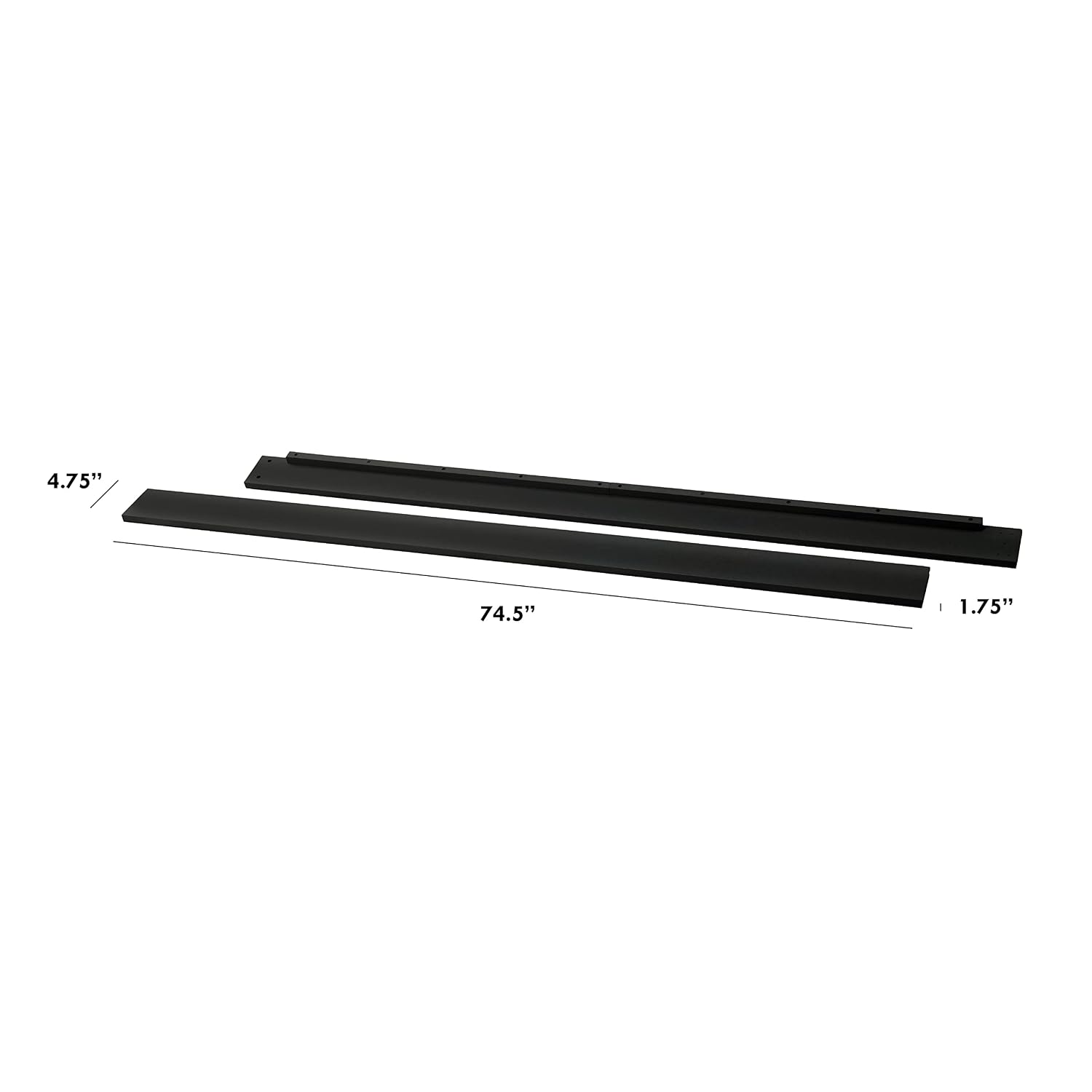 DaVinci Hidden Hardware Twin/Full-Size Bed Conversion Kit (M5789) in Ebony