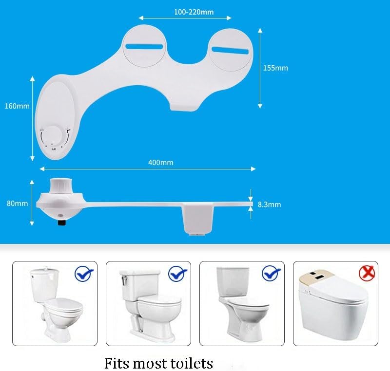 Buttocks Flusher Nozzle Self-cleaning Non-electric Cold Water PP Toilet Seat Bidet