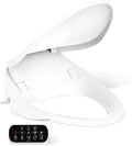 Kohler PureWash E750 Elongated Heated Bidet Toilet Seat, White with Touchscreen Remote Control, Quiet-Close Grip-Tight Lid, Self-Cleaning Wand, Warm Water Bidet, Adjustable Water Pressure, Nightlight