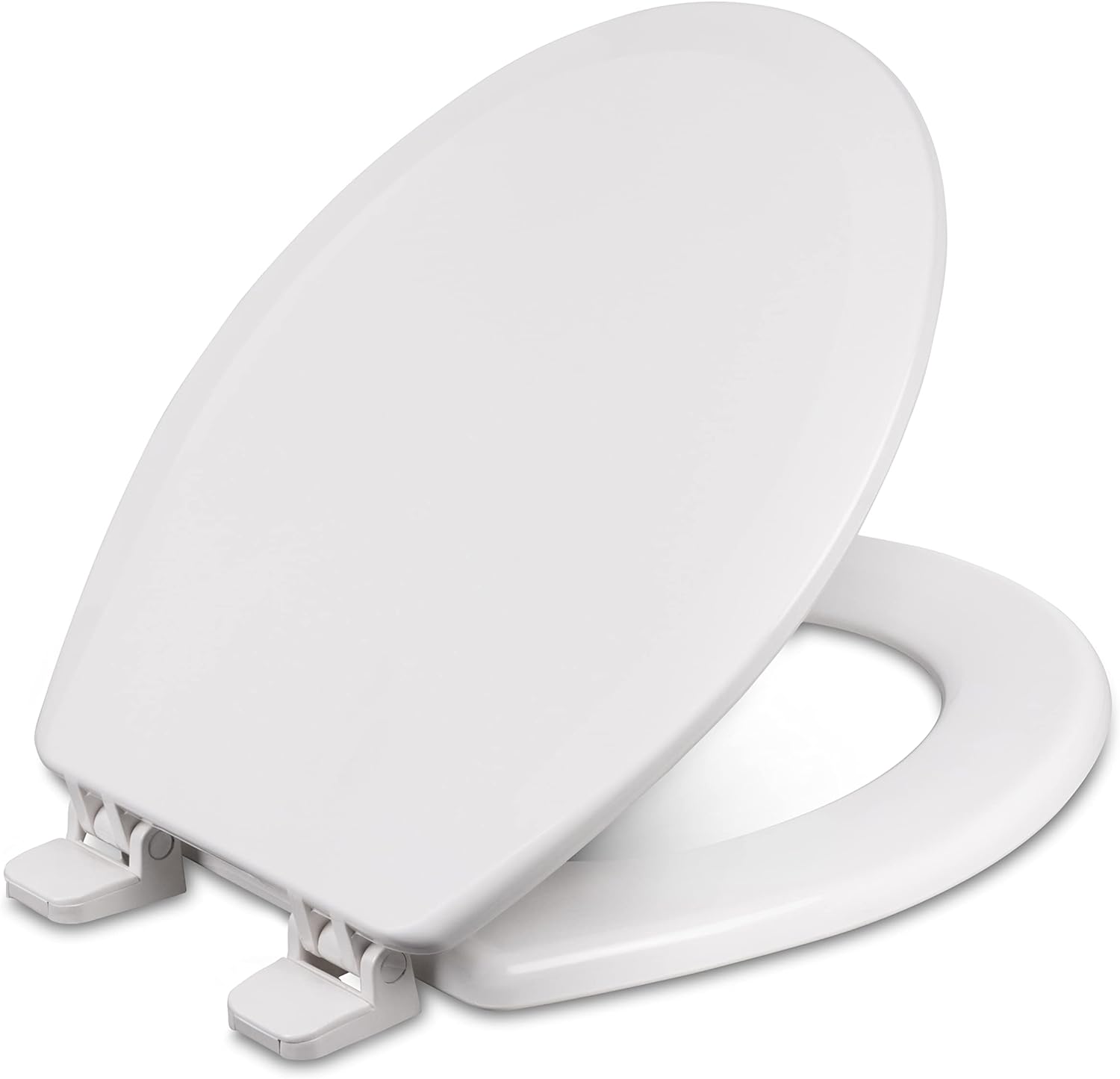 Centoco Round Toilet Seat, Heavy-Duty Wood Core with Plastic Scratch-Resistant Finish, 6-Pack, Residential, Made in the USA, 700-001, White