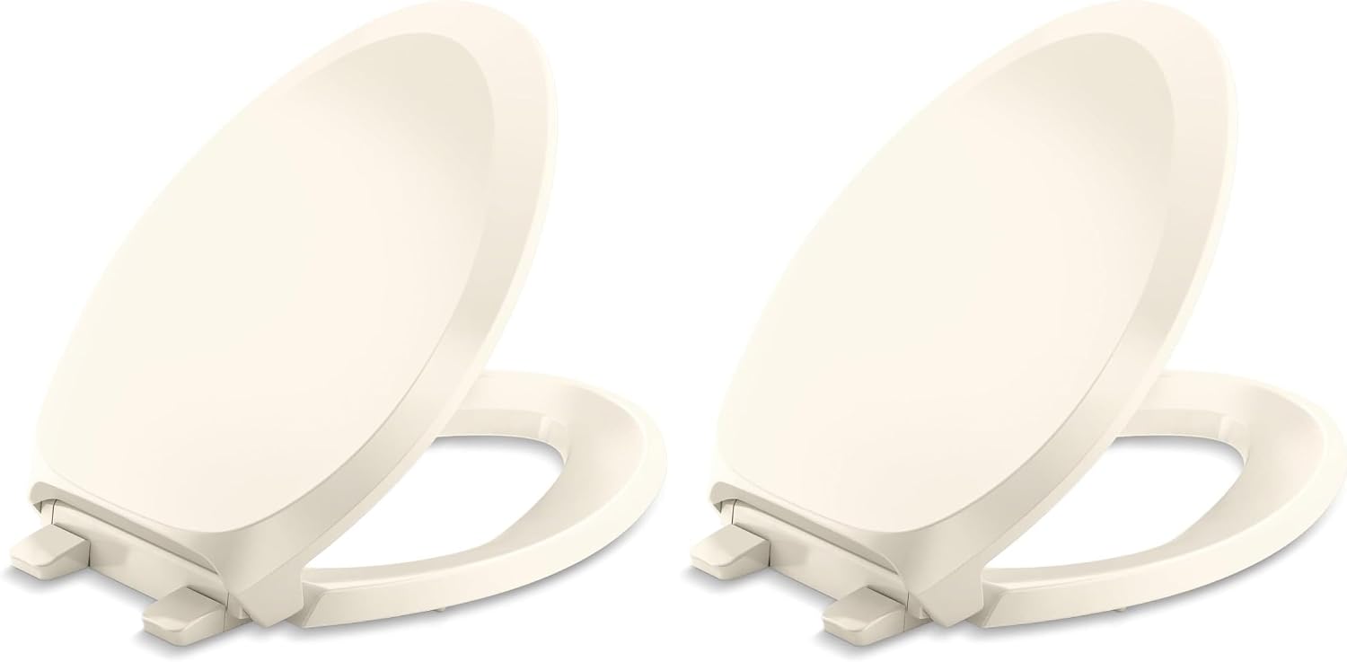 KOHLER French Curve Ready Latch Quiet-Close Elongated Toilet Seat (Pack of 2)