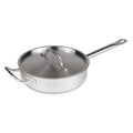 Update International (SSAU-7) 14' Induction Ready Stainless Steel Saute Pan w/Cover, Silver, 7 quarts