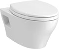 TOTO TCT428CFGT4001 EP Wall Mounted Elongated Chair Height Toilet Bowl Only with Washlet+ and CeFiONtect - Less Seat Cotton White
