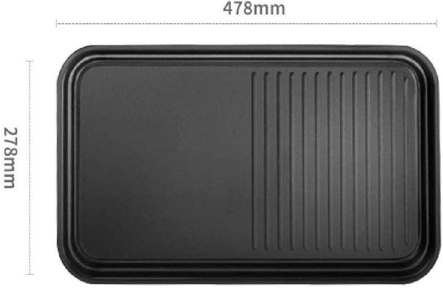 Smokeless Barbecue Dish，Indoor Grill Coated Non-Stick Pancake Griddle, Extra Large Surface