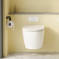 Wall-Mounted Toilet without Tank, Soft Close Seat, Space-Saving Modern Design, Easy-Clean Ceramic