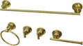 Kingston Brass BAH8212478PB Concord 5-Piece 18-Inch Towel Bar Bathroom Accessory Set in Polished Brass