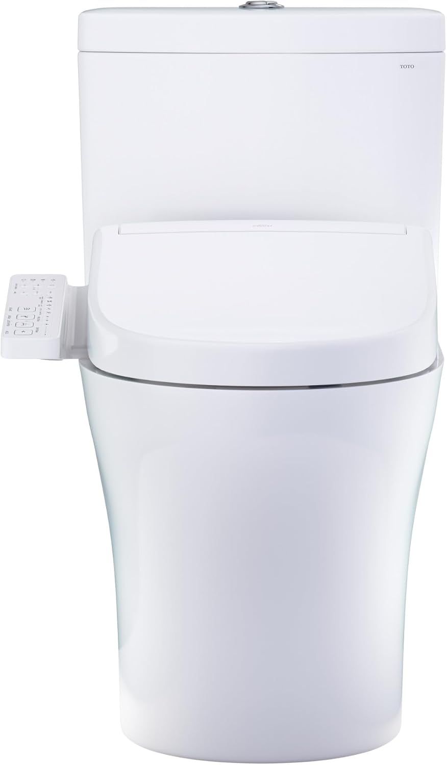 TOTO® WASHLET®+ Aquia® IV Two-Piece Elongated Universal Height Dual Flush 1.28 and 0.9 GPF Toilet and WASHLET S2 Bidet Seat, Cotton White - MW4463346CEMFGN#01